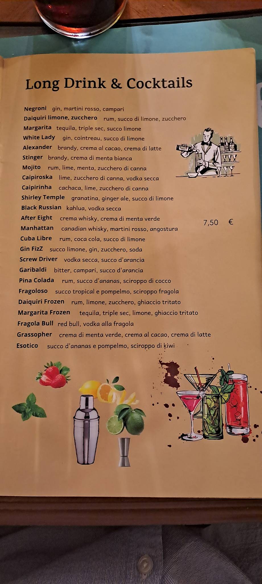 Menu di Al Pioniere 