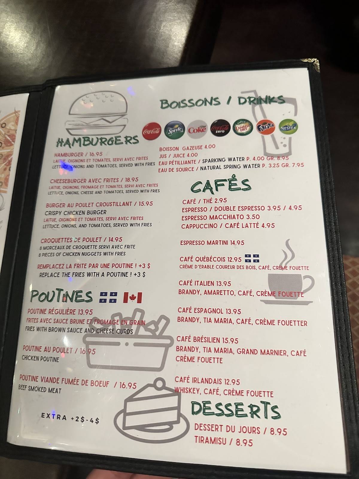 Menu de Al Pizzetta