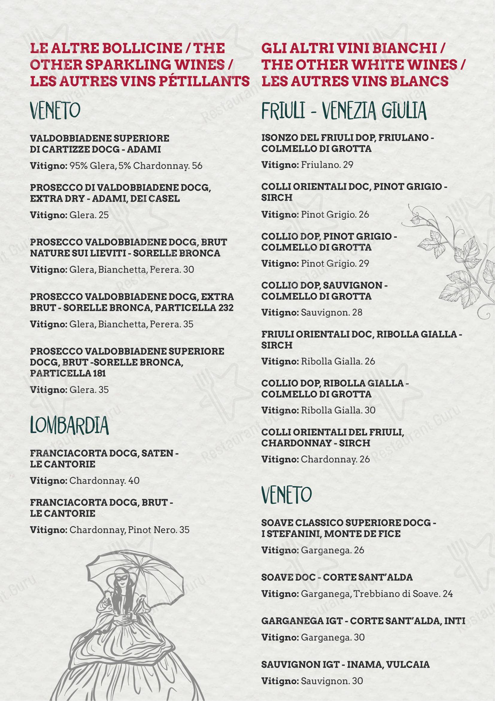 Основное меню per Al Profeta pizzeria