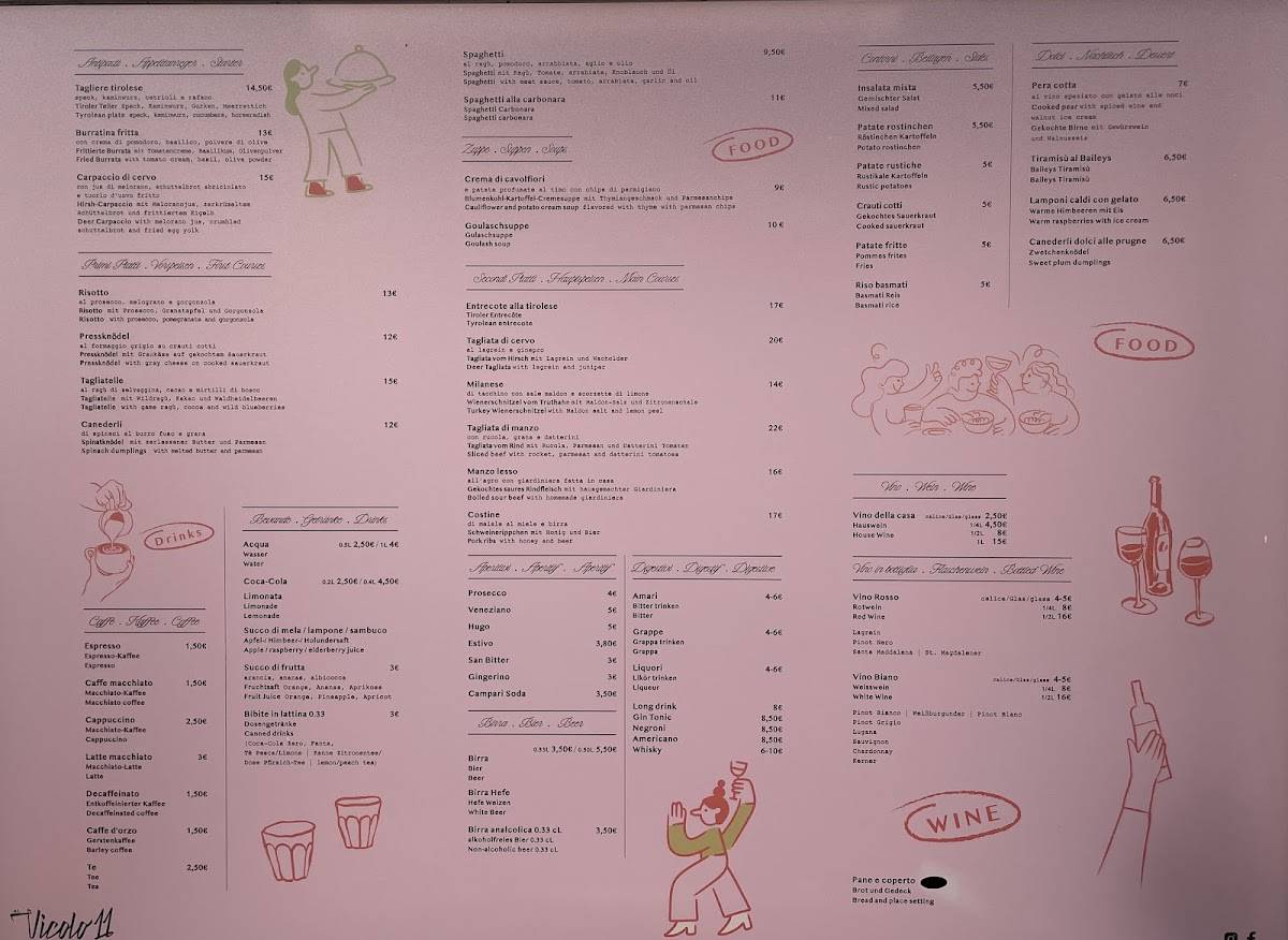 Menu di Al Vicolo 11 