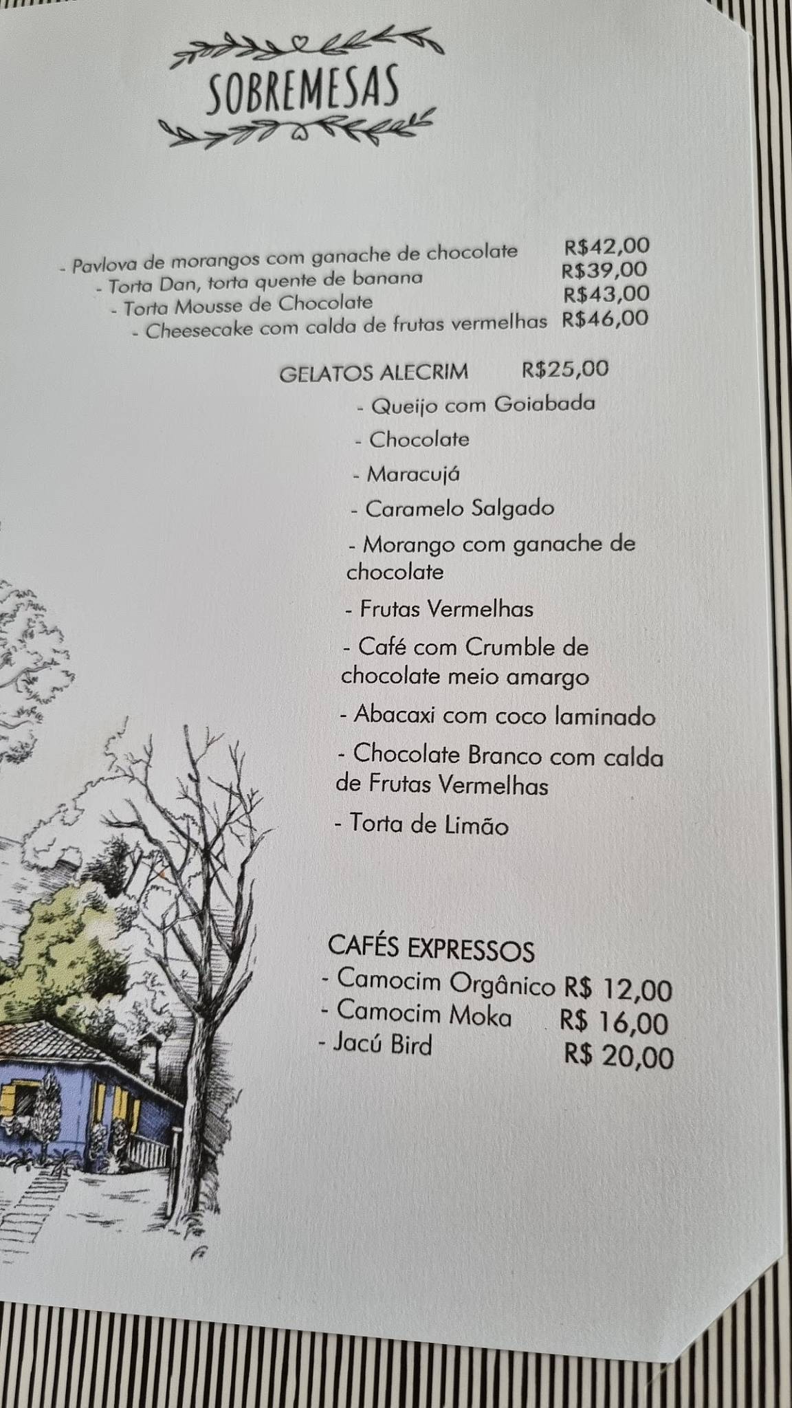 Alecrim Cozinha Artesanal cardápio