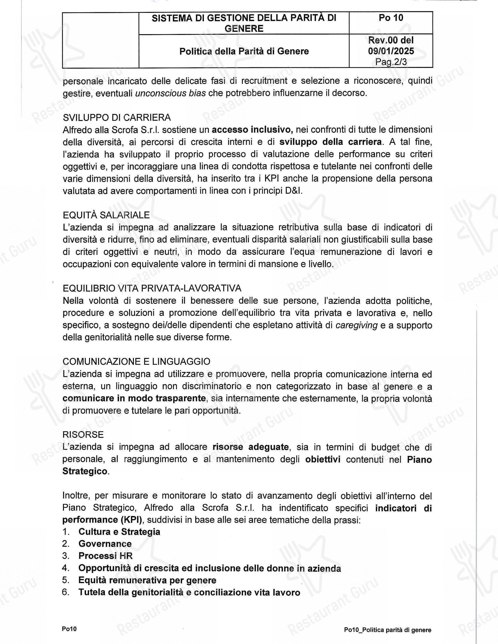 Детское per Ristorante Alfredo alla Scrofa ristorante