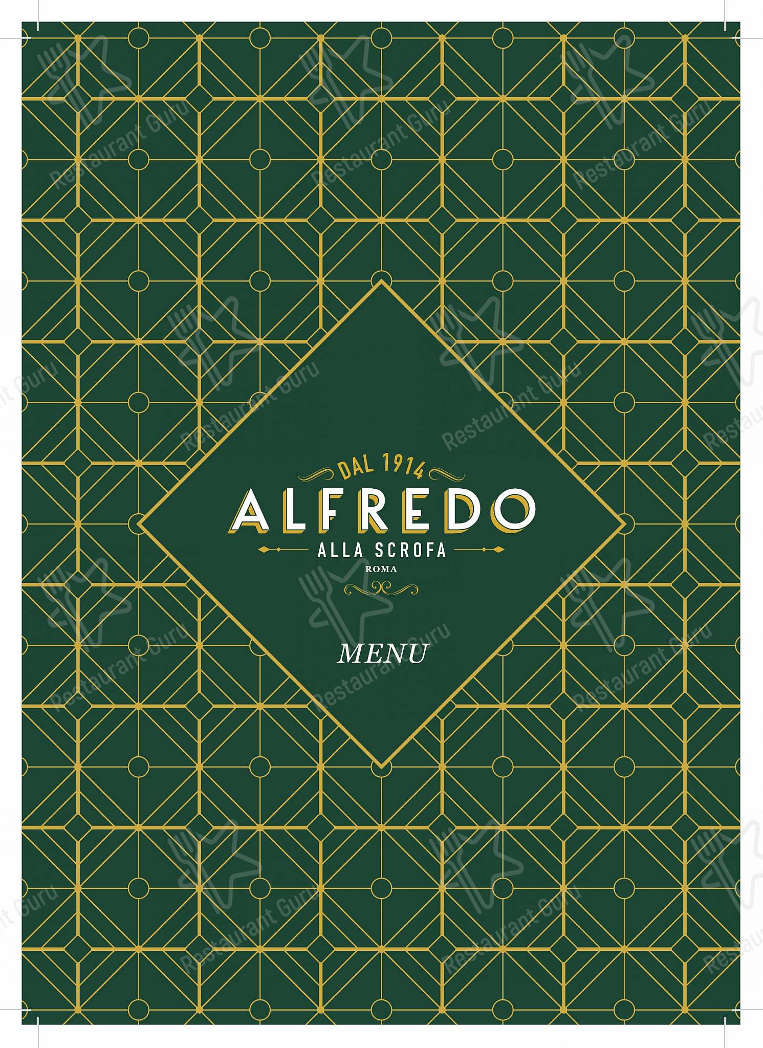 Menu di Ristorante Alfredo alla Scrofa - piatti e bevande