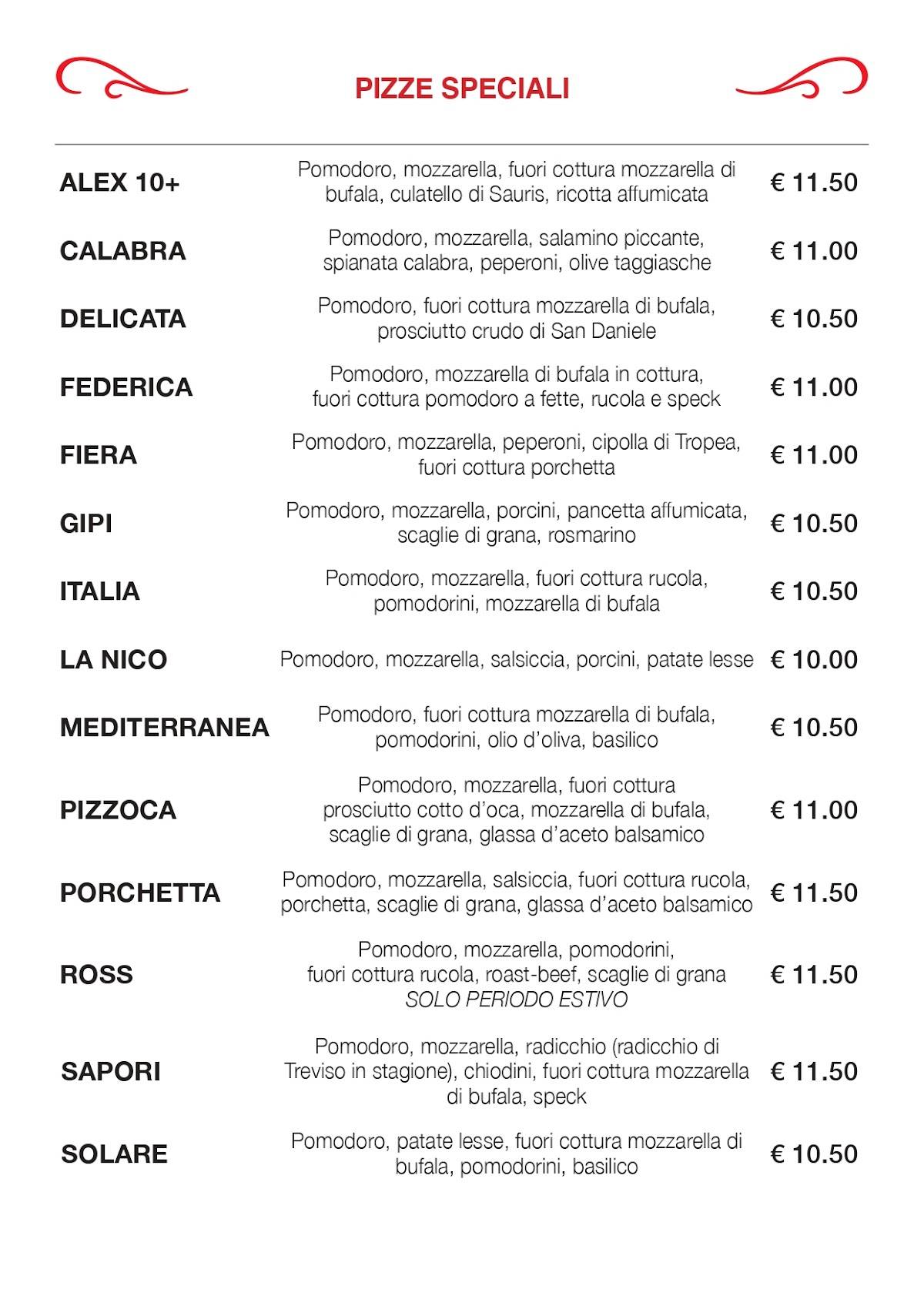 Menu di All’Angolo griglieria & pizzeria 