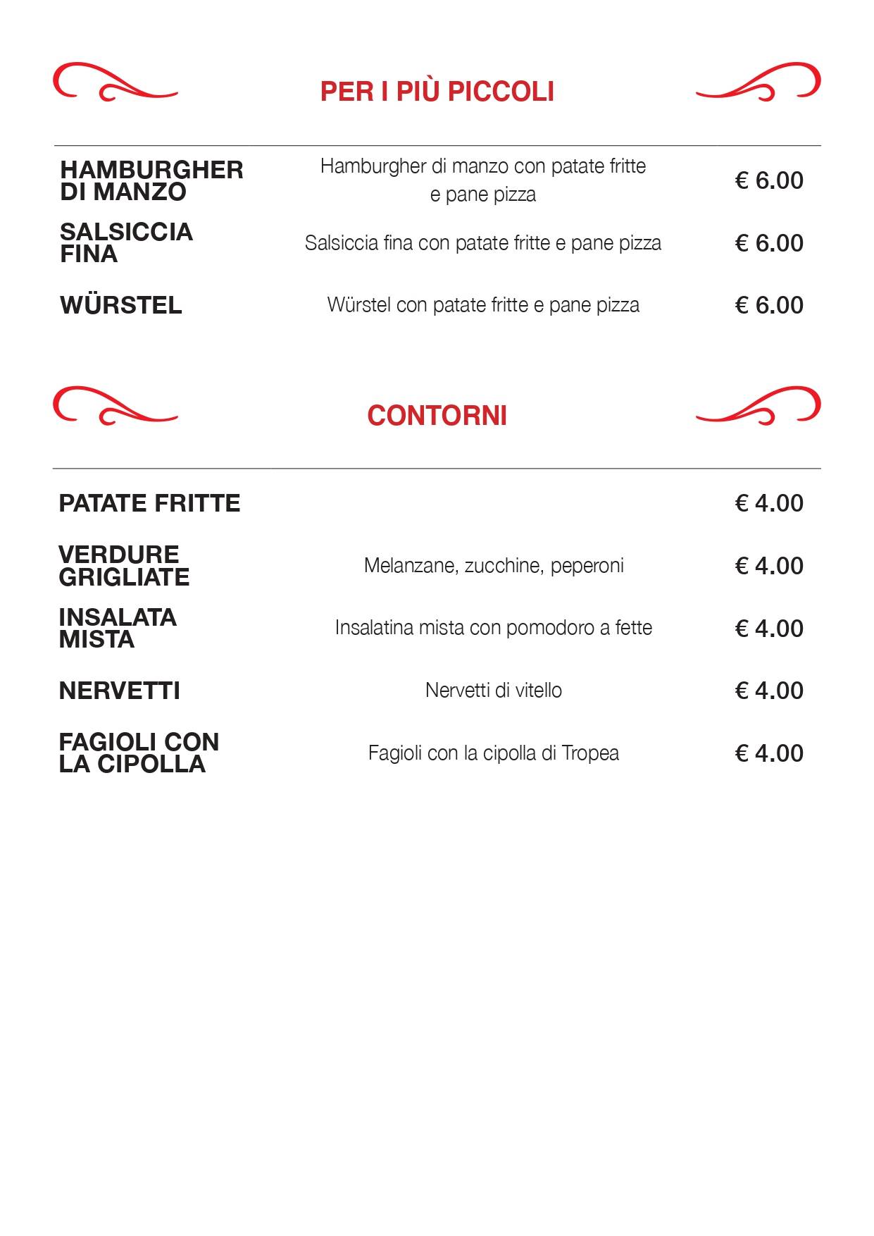 Menu di All’Angolo griglieria & pizzeria 