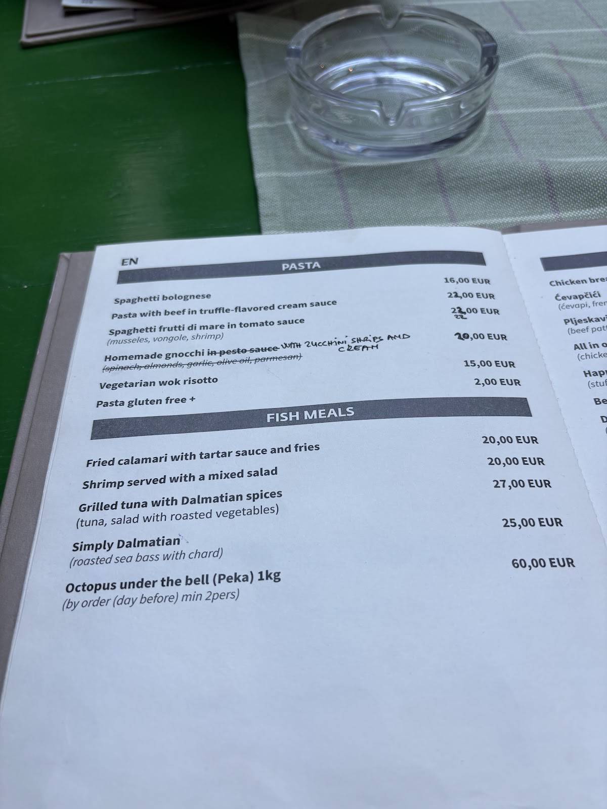 Menu di Alviž 