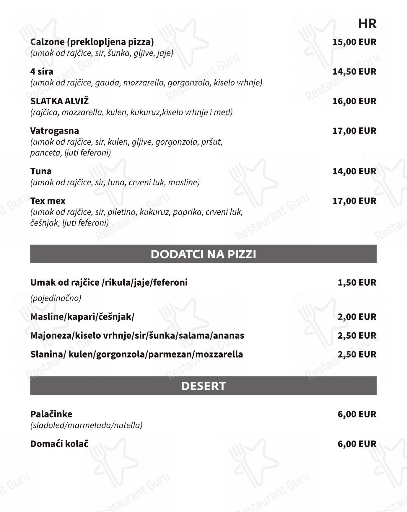 Menu per Alviž in Lesina