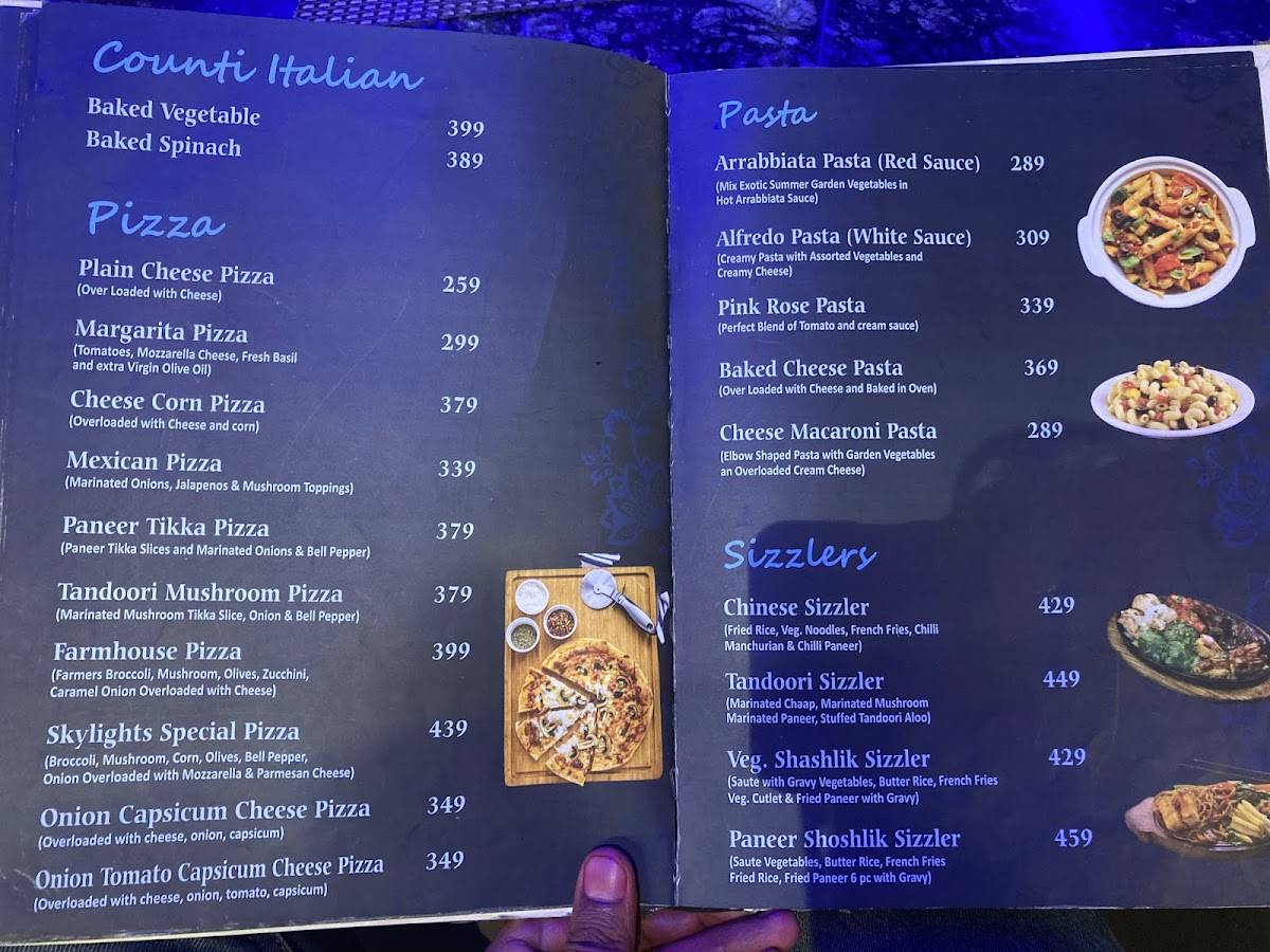 SKYLIGHT ROOFTOP menu