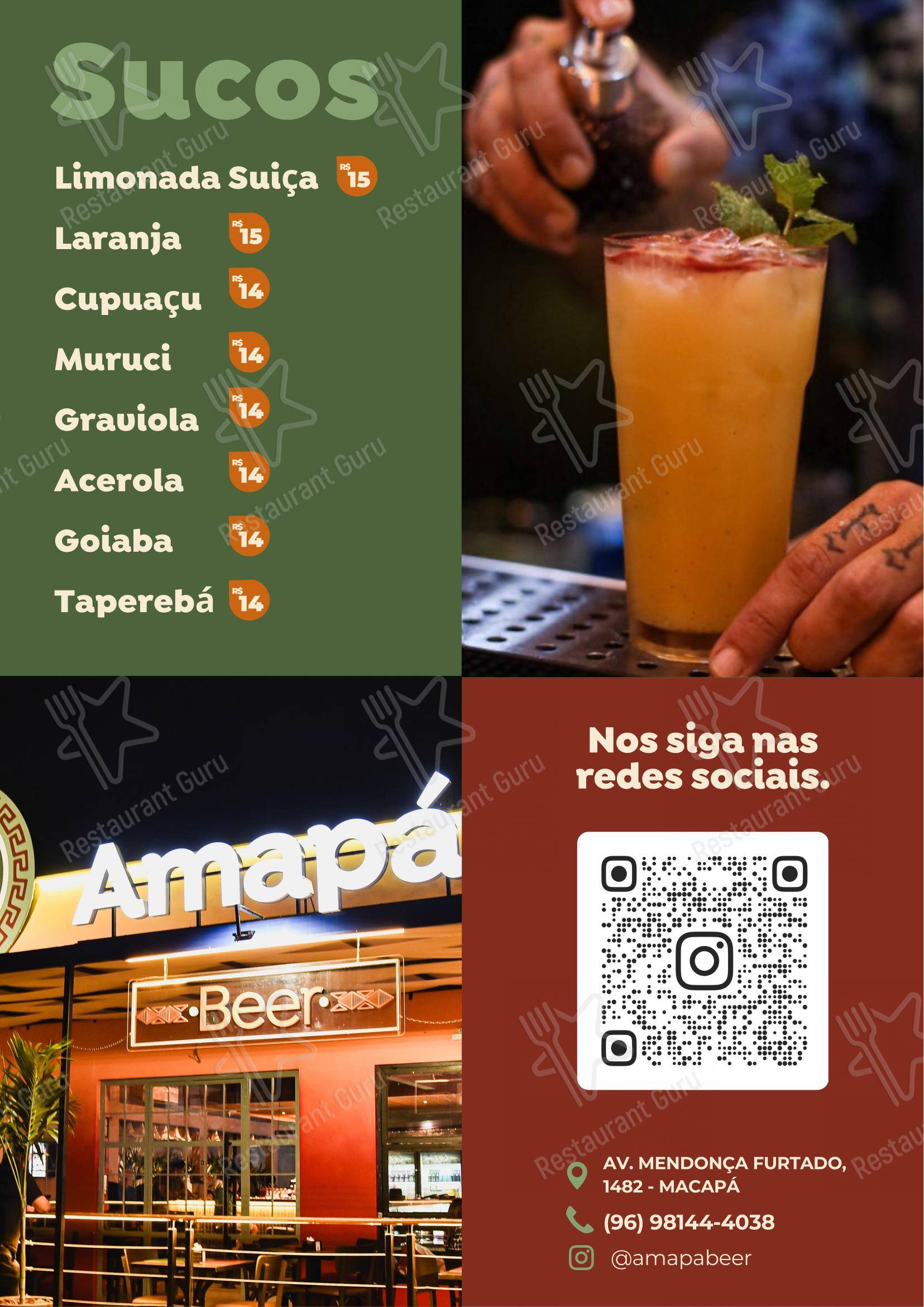 Amapá Beer Bar e Restaurante em Macapá - Menu