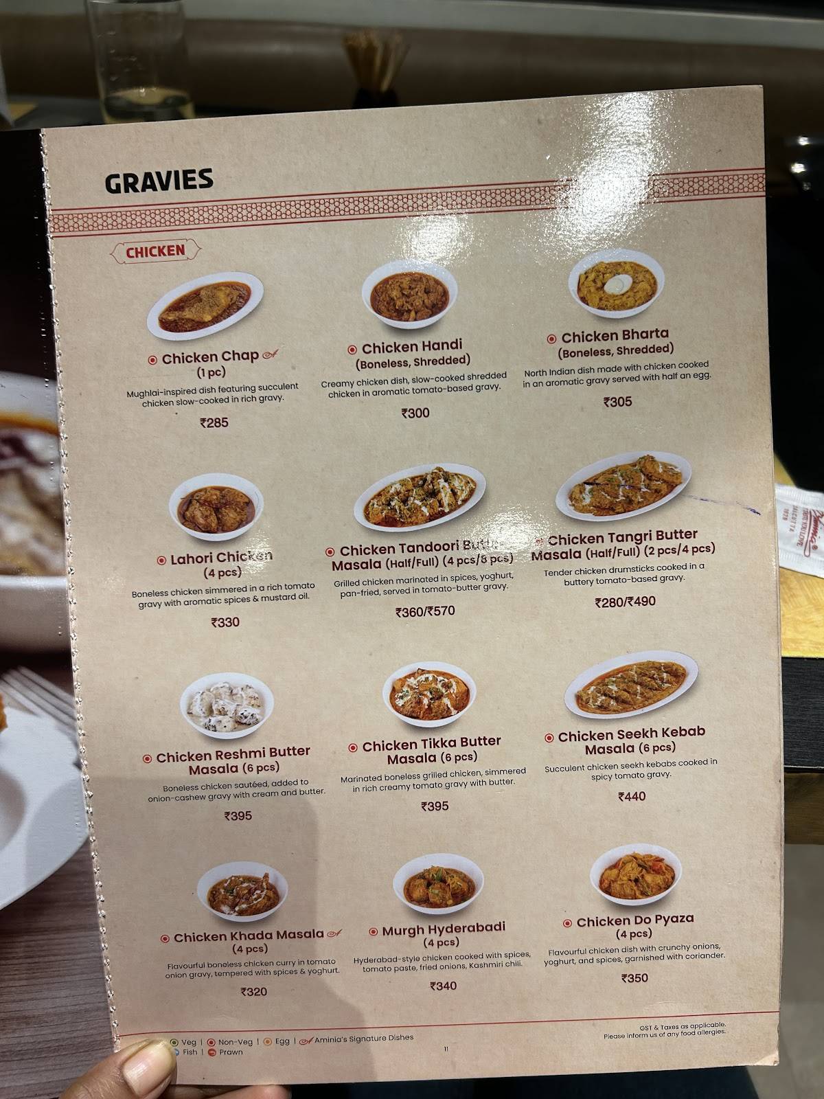 Aminia Restaurant - Sodepur menu