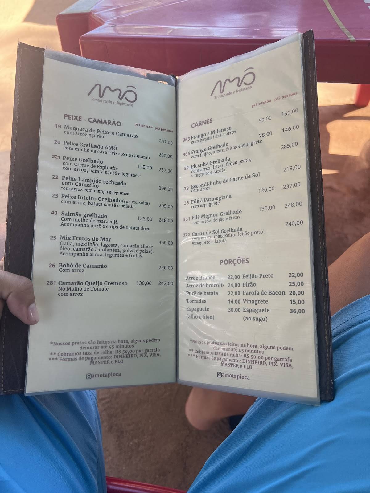 Amô Restaurante e Tapioca cardápio