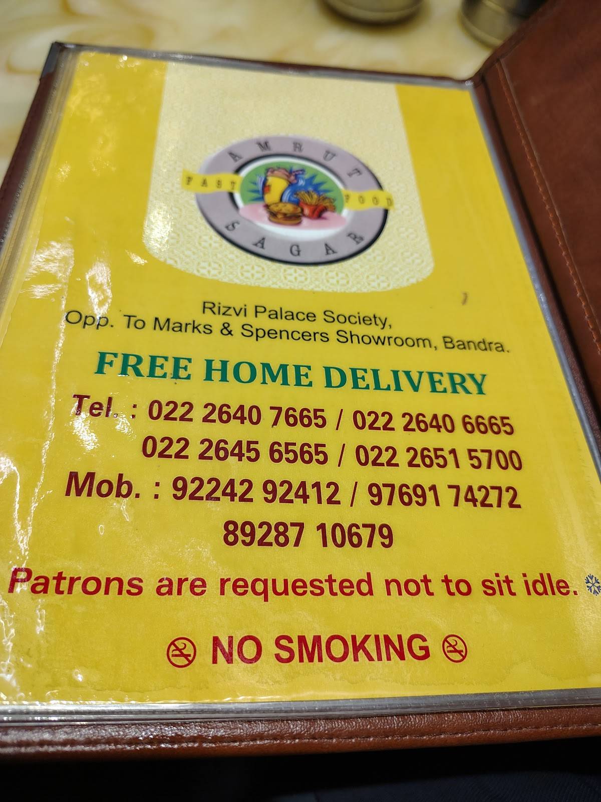 Amrut Sagar Fast Food menu