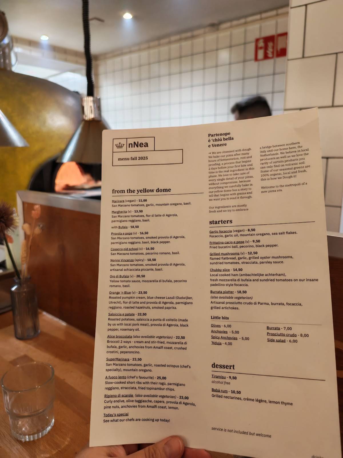 Menu de nNea Pizza