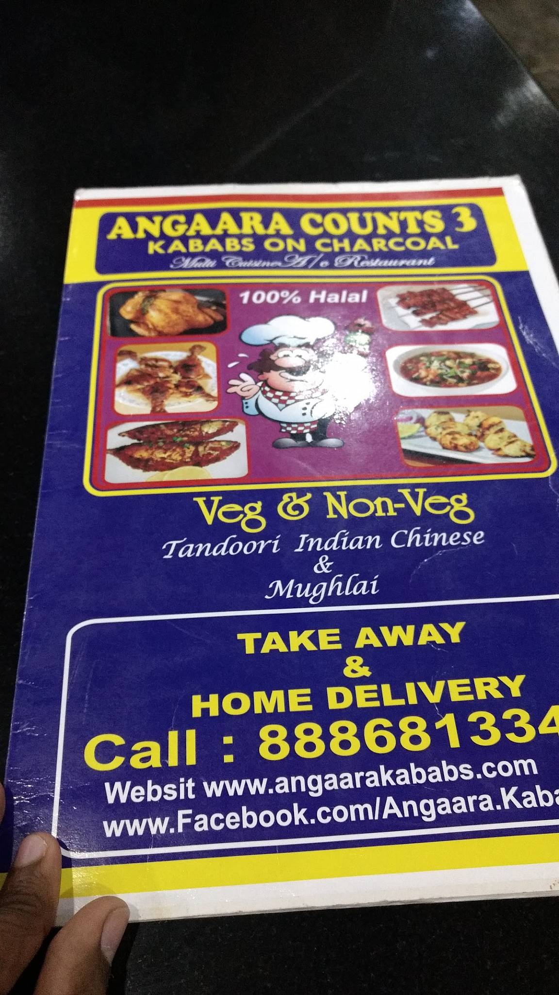 Angaara Counts 3 menu