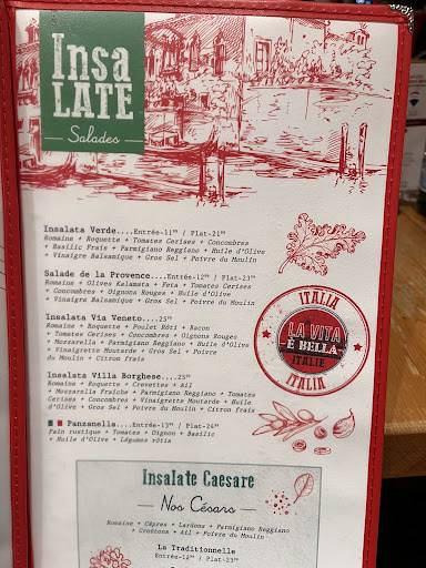Menu de Angéline