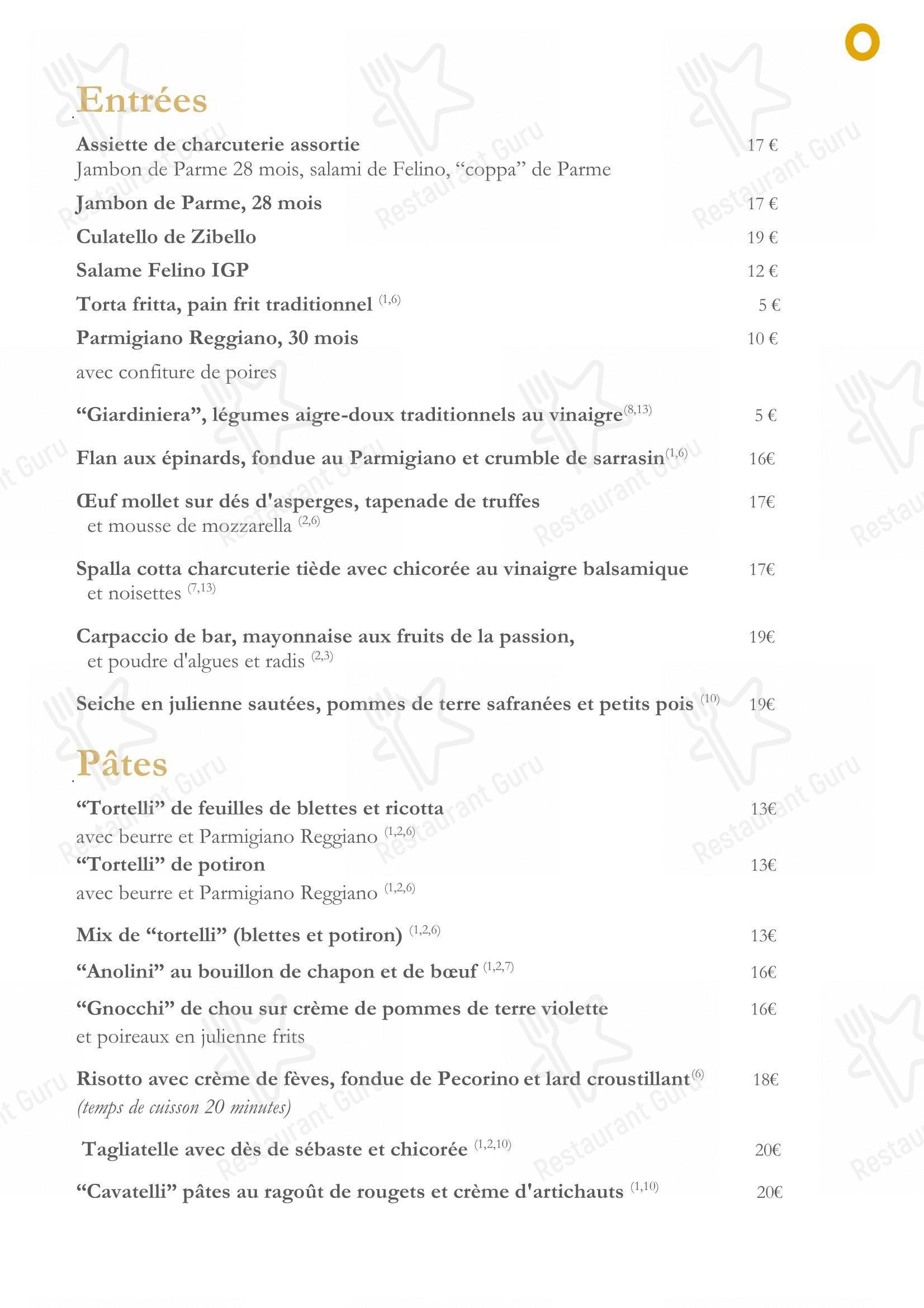 Menu di Ristorante Angiol D'or - Детское