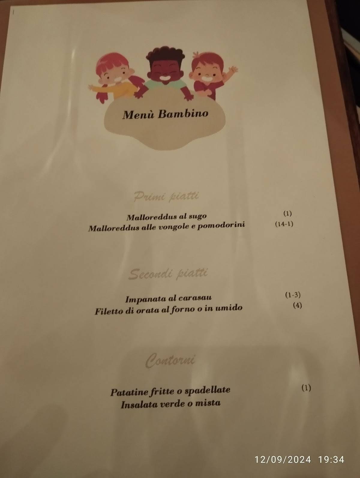 Menu di Ristorante Anima Sarda 