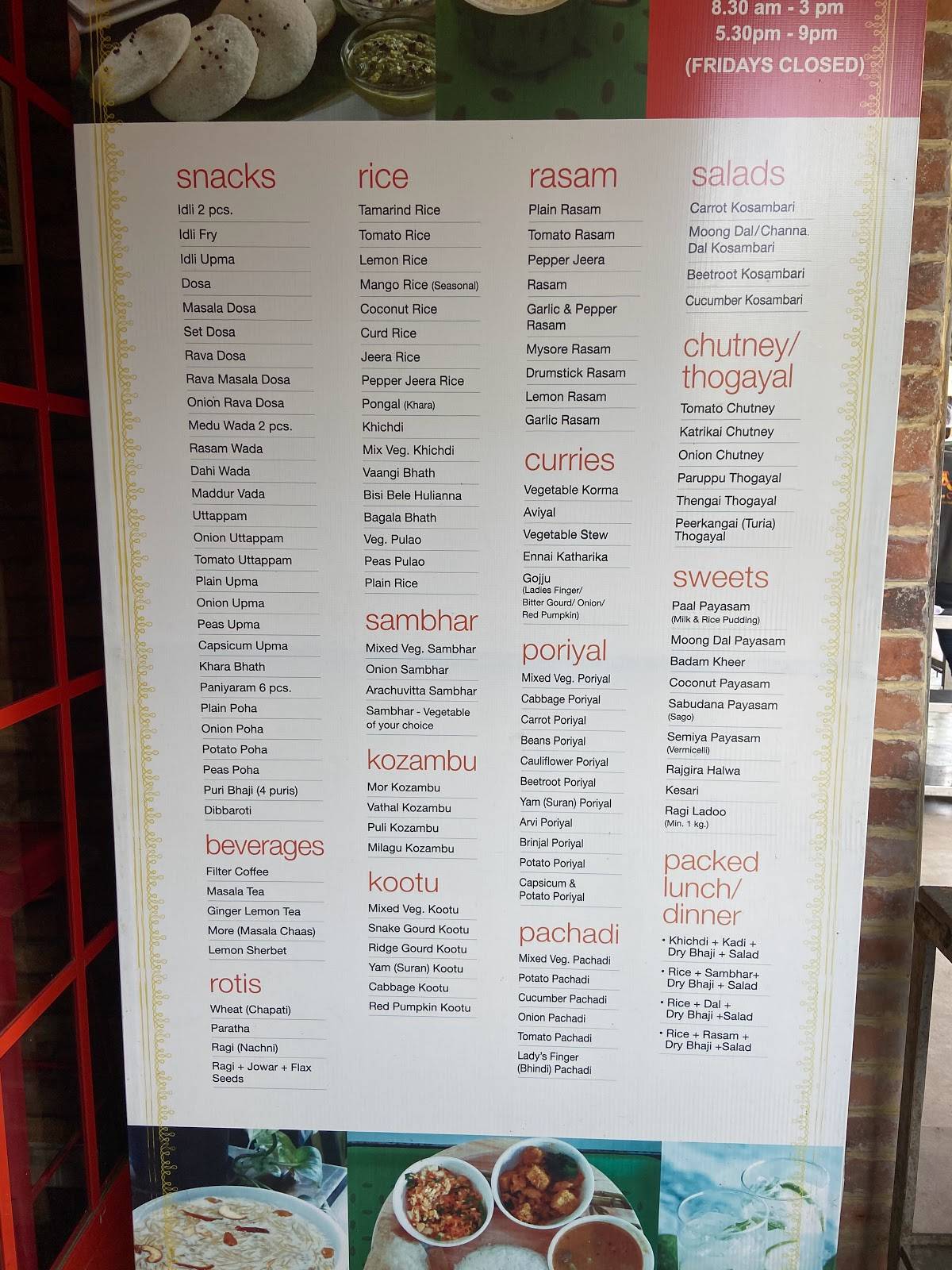 Annam Fresh Food menu