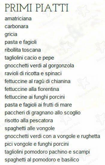 Menu di L'Antica Griglia Toscana 