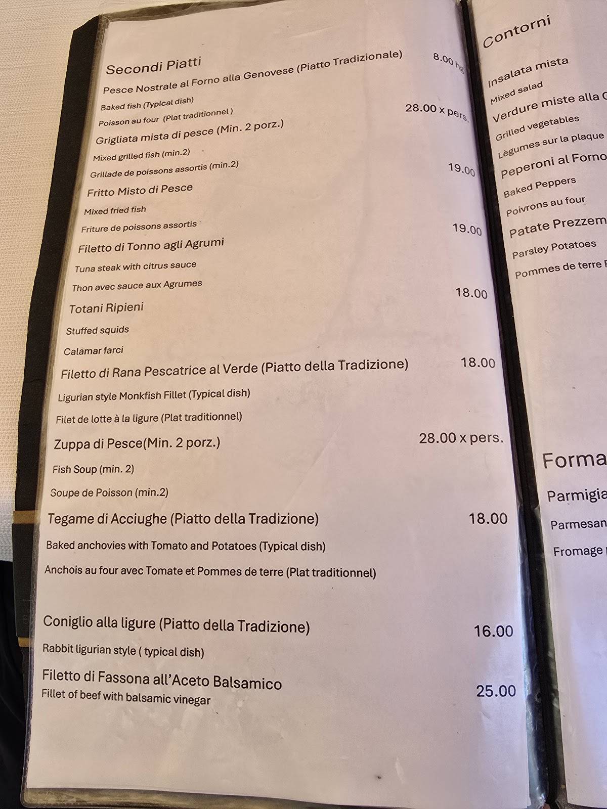 Menu di Antica Trattoria Centro 