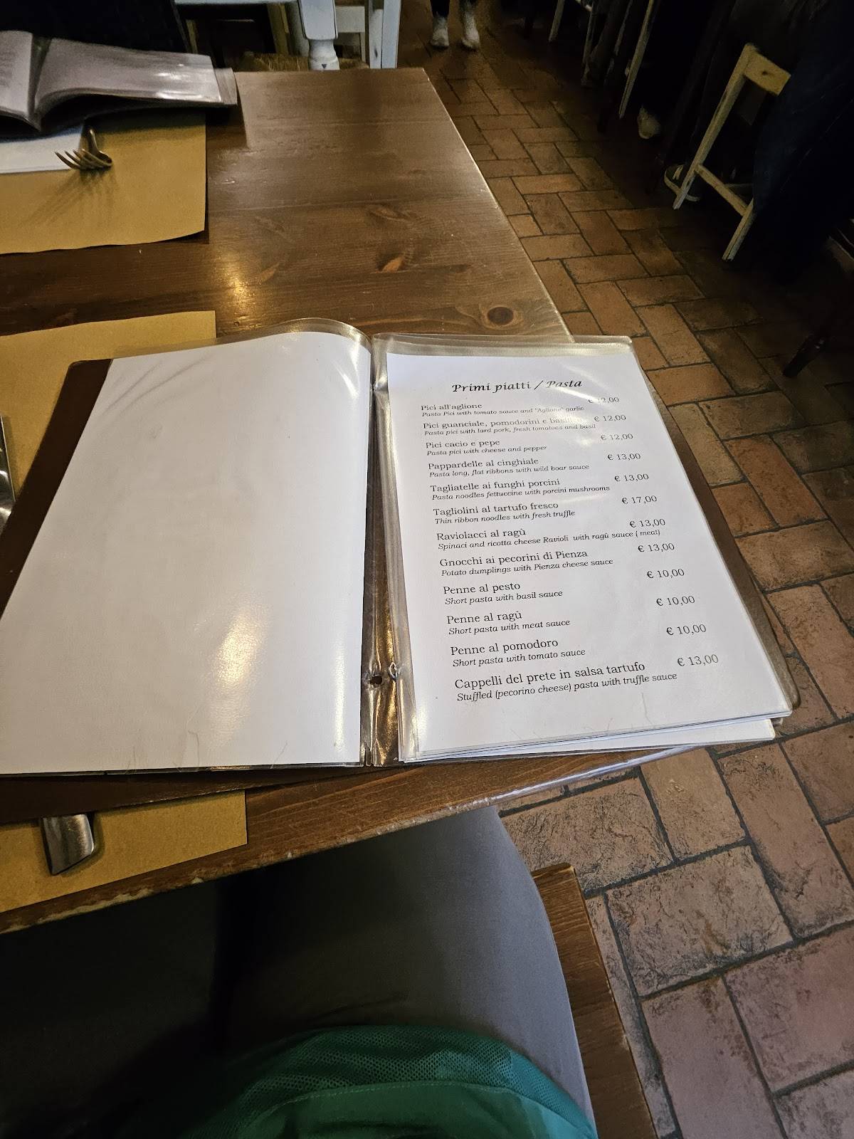 Menu di Antica Trattoria Stalloreggi 