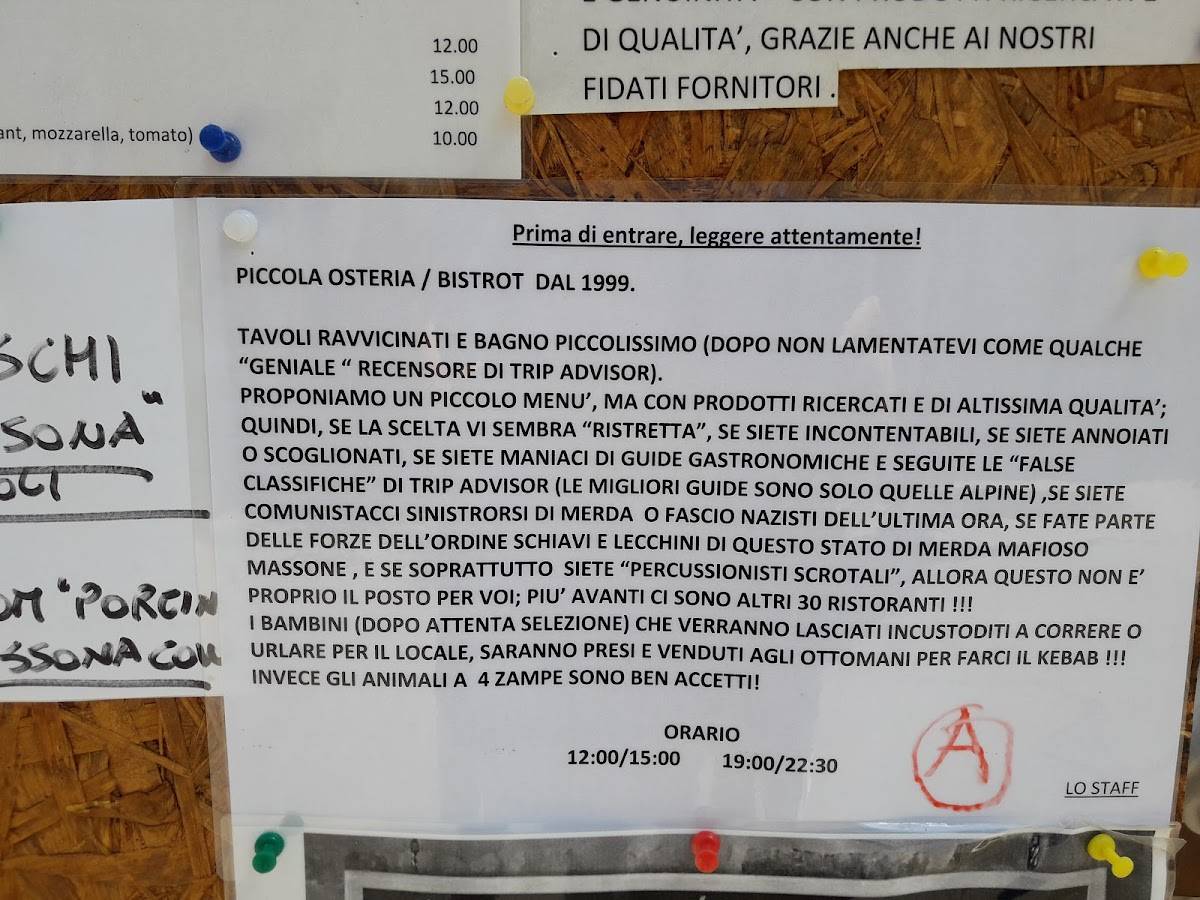 Menu di Antiche Sere 