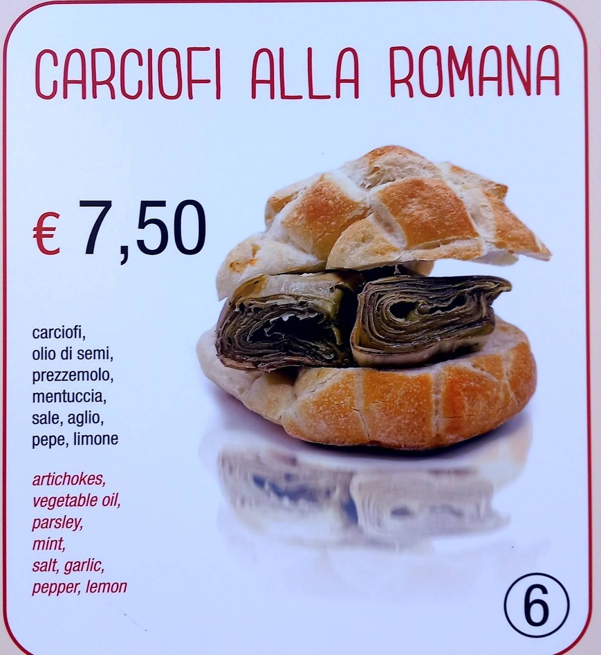 Menu di Antico Caffè Candia 
