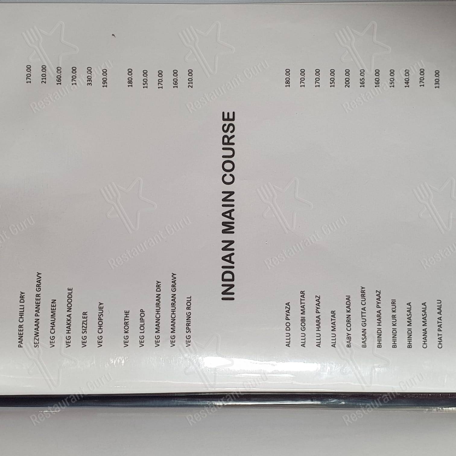 Apna Thikana hotel menu