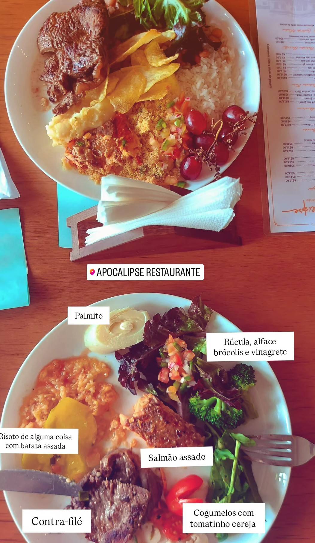 Apocalipse Restaurante cardápio