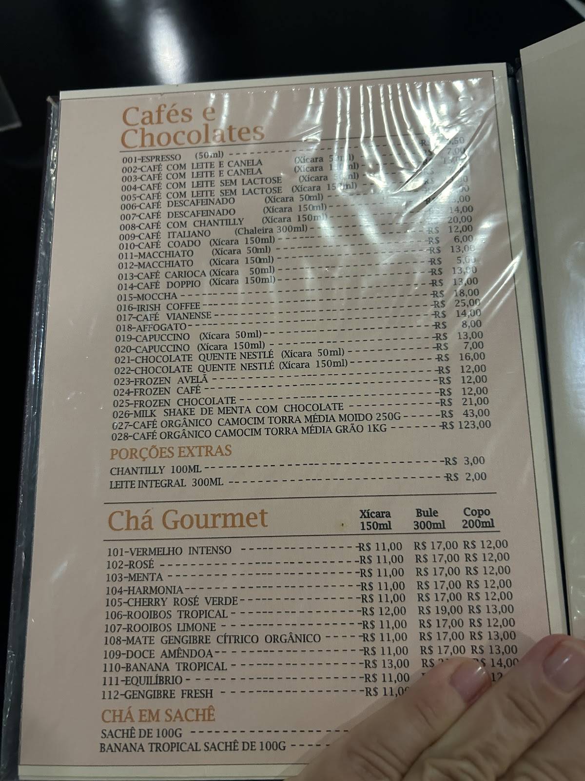Casa Café cardápio