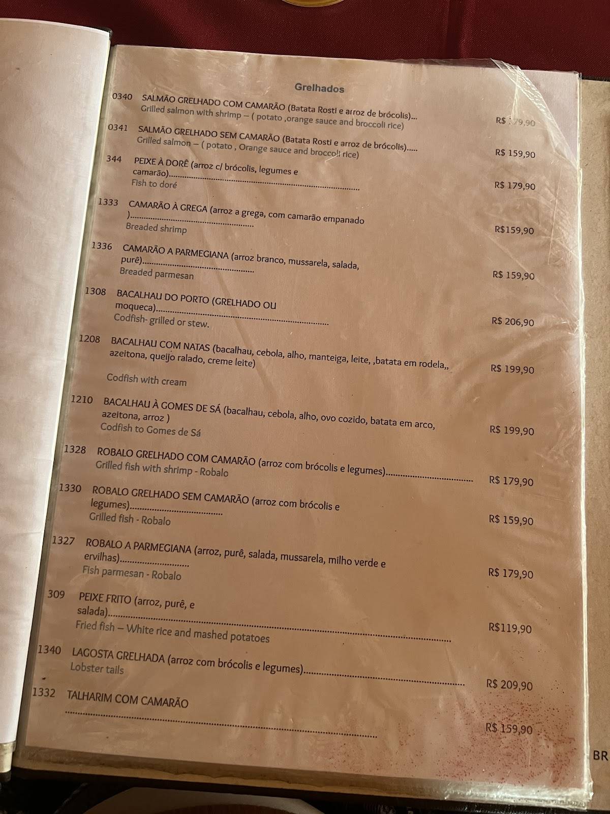 Pitú com Pirão da Eliane cardápio