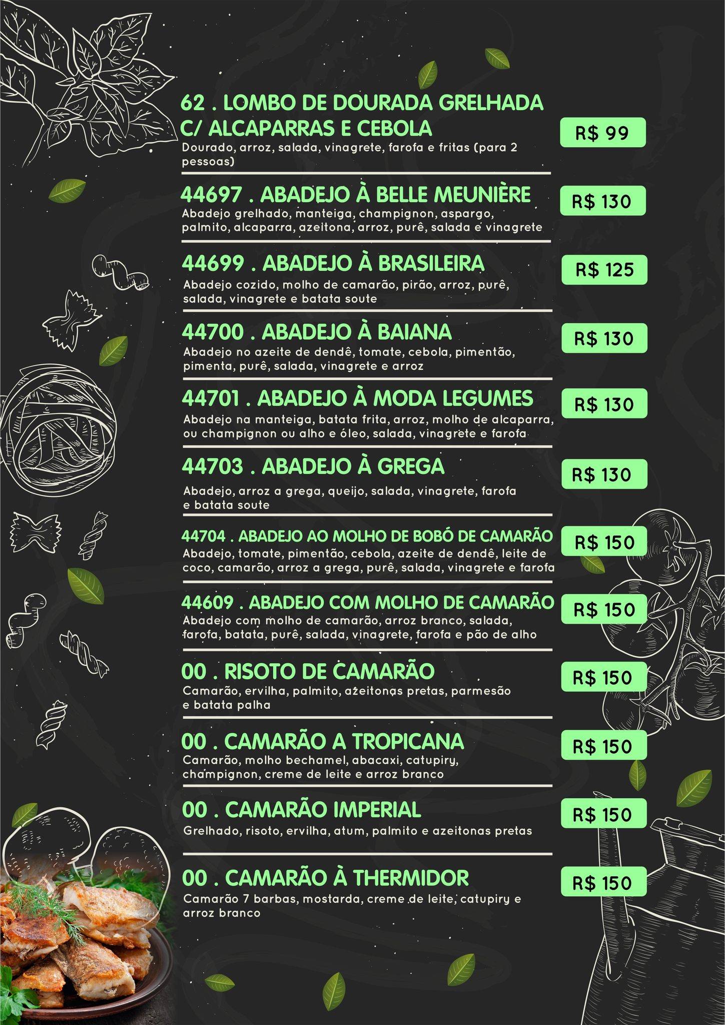 Restaurante, Choperia e Pizzaria Fênix cardápio