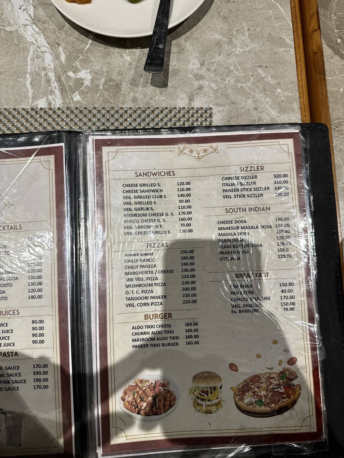 Aravali Spice Restro & Cafe menu