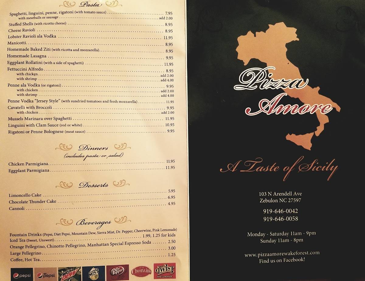 Menu at Armando’s Pizza Zebulon pizzeria, Zebulon