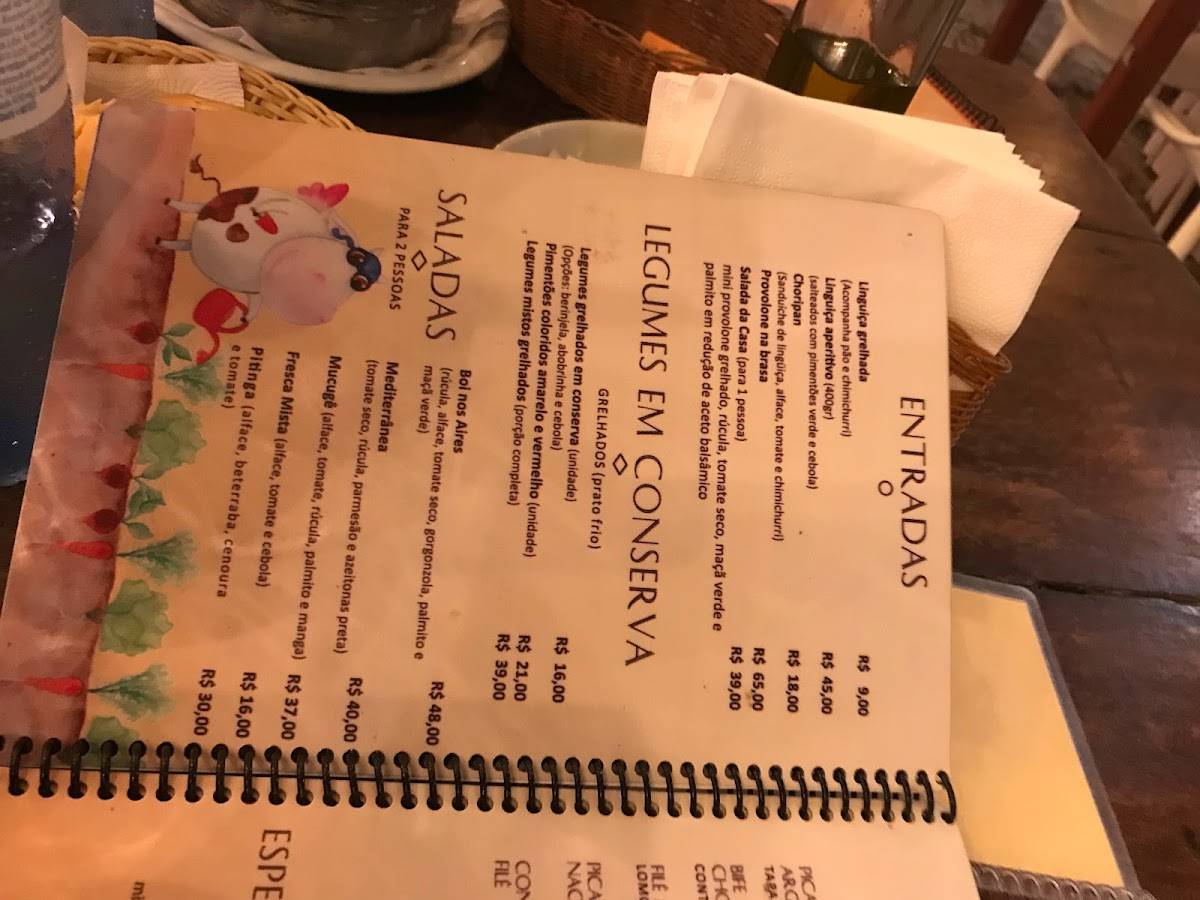 Boi nos Aires cardápio