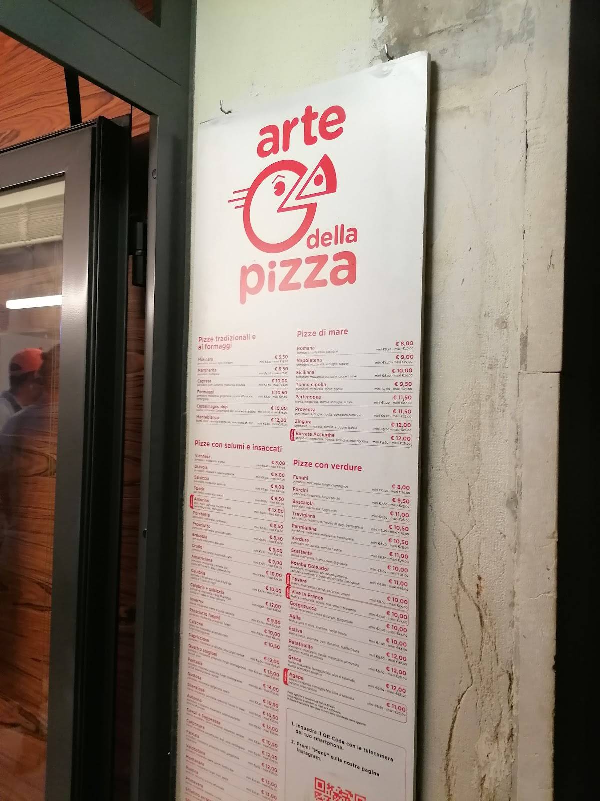Menu di Arte Della Pizza 