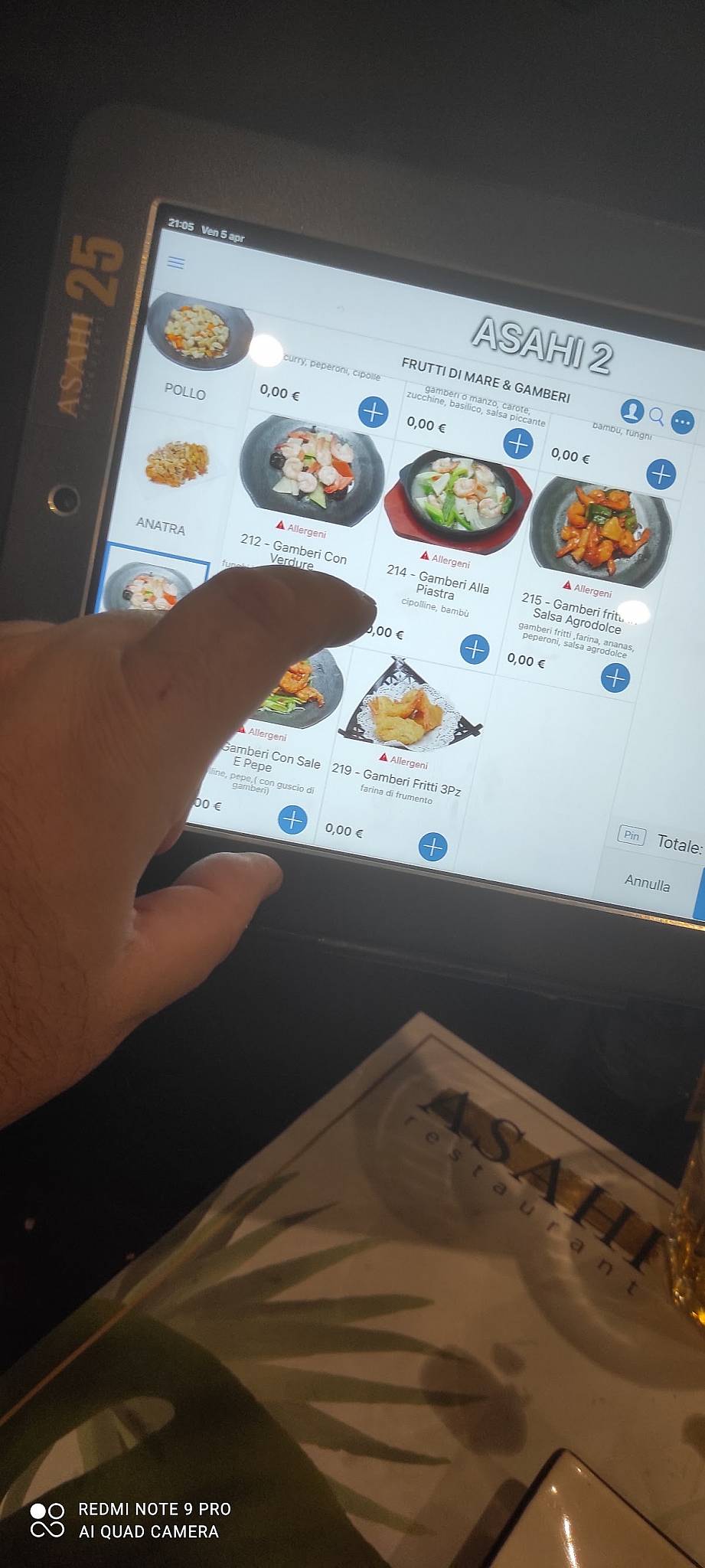 Menu di Asahi 