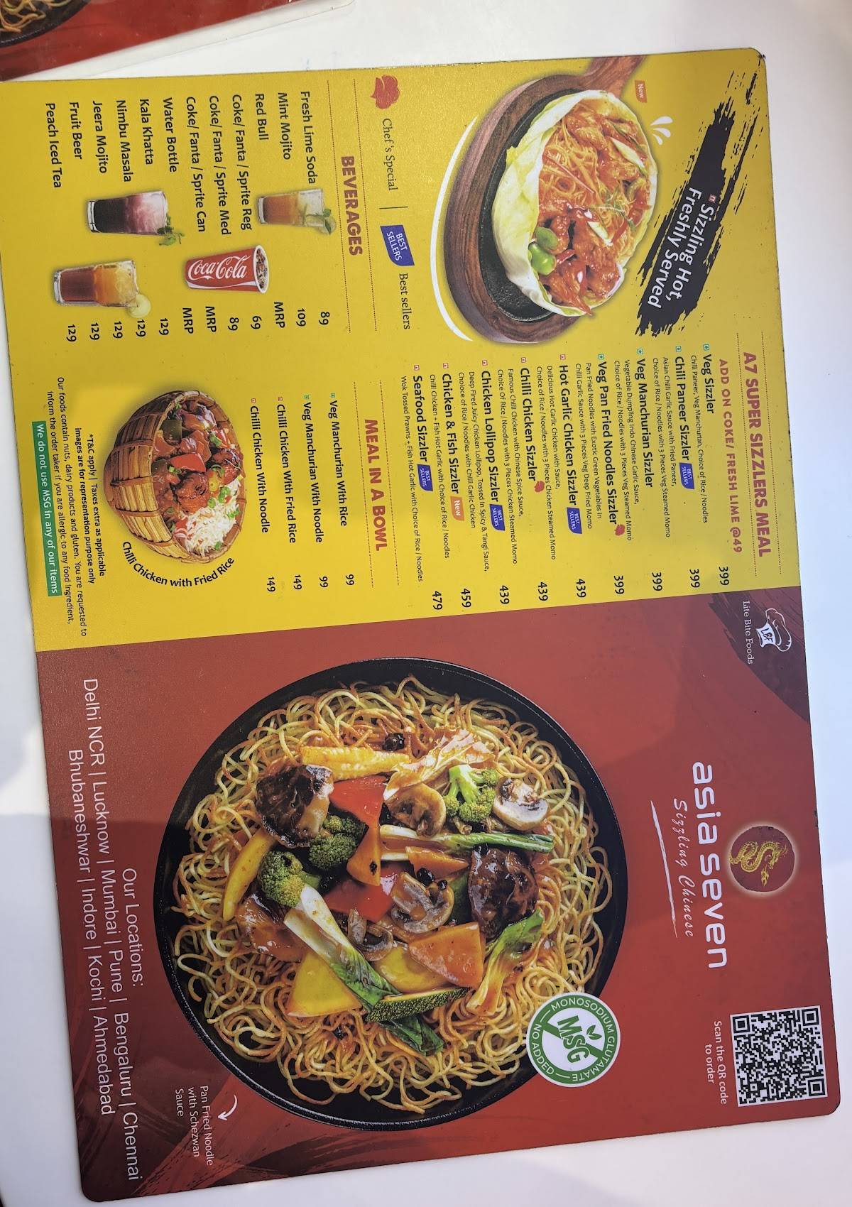 Asia Seven menu