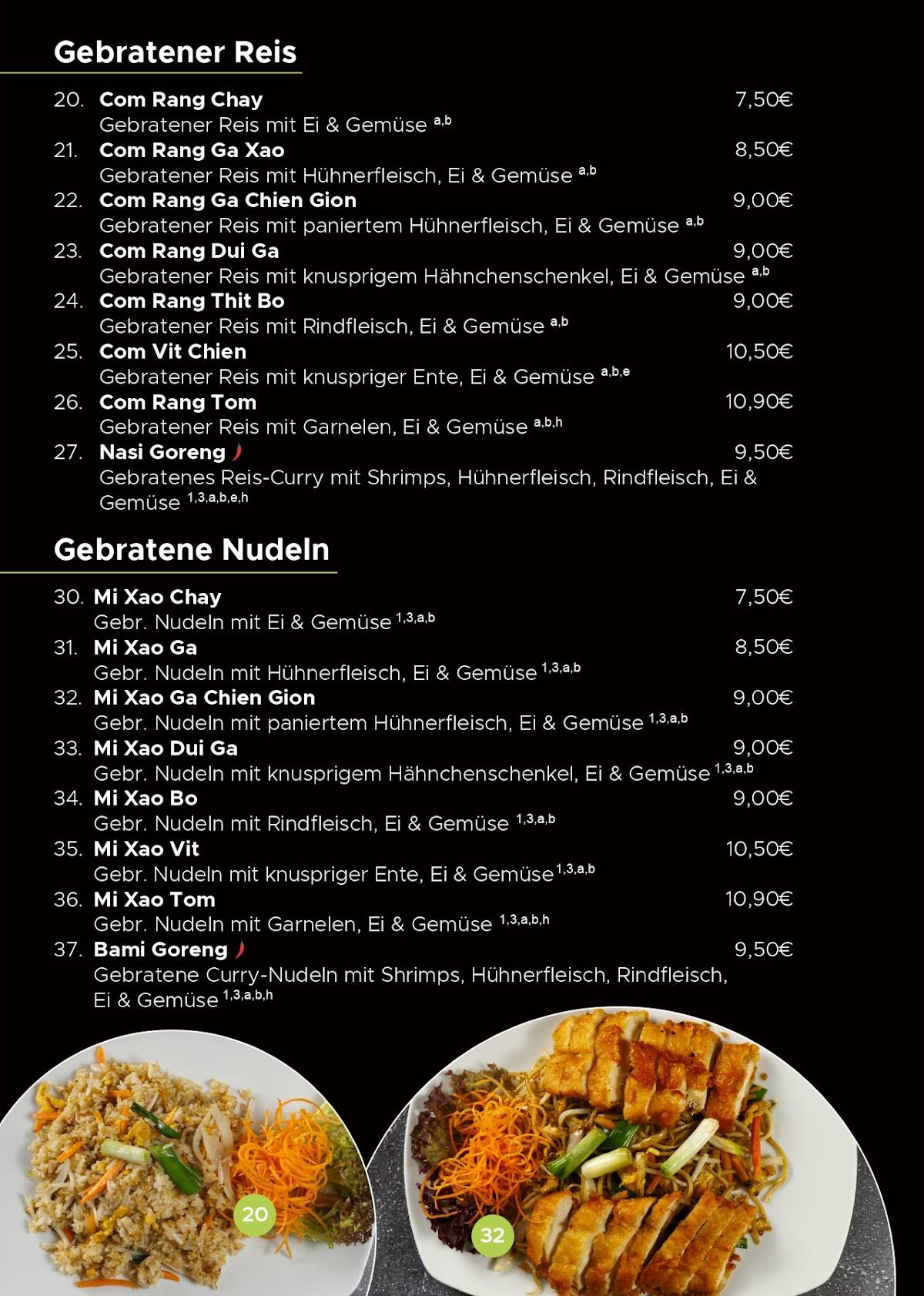 Menu de Asia Wok