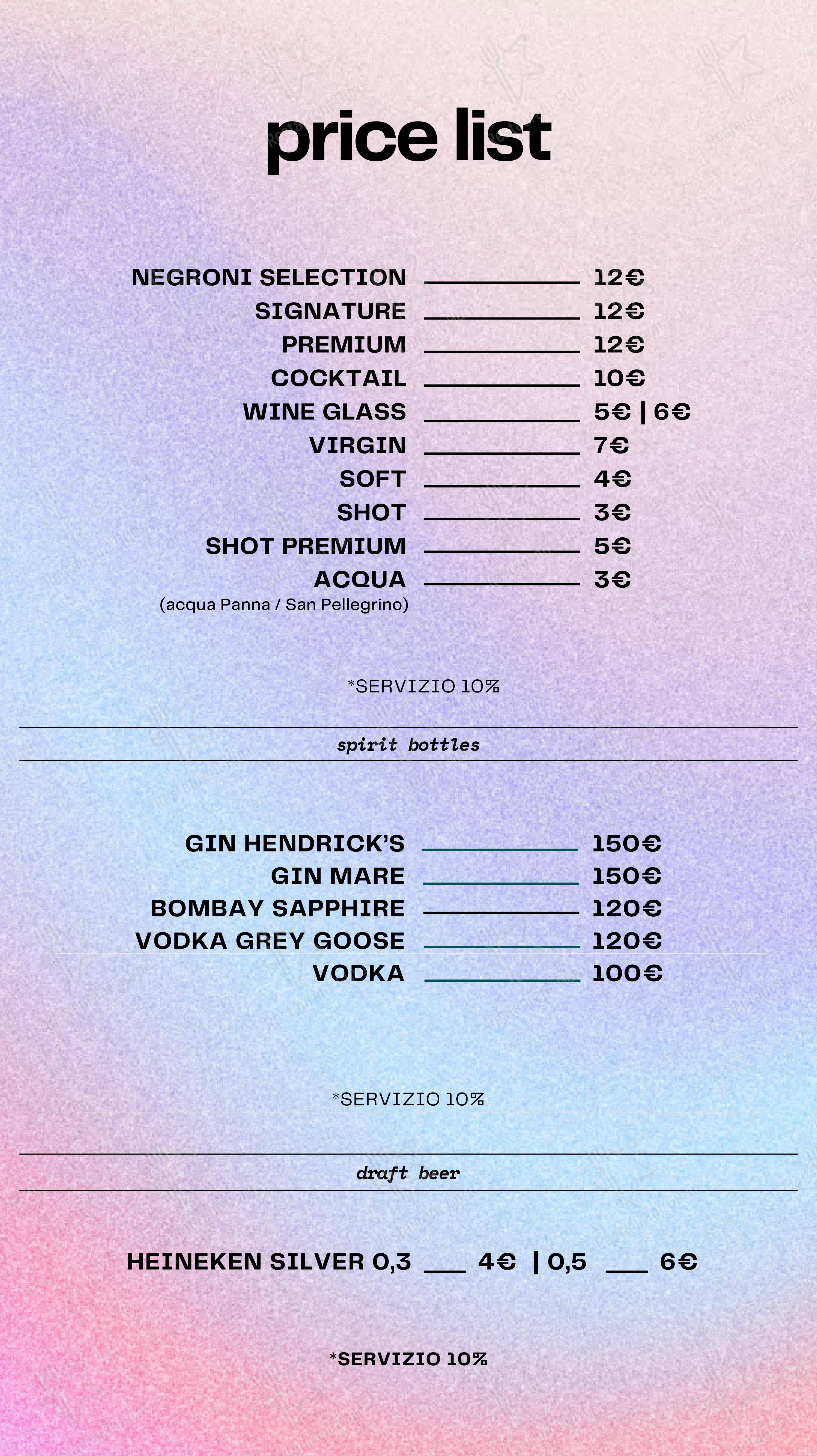 Menu per Audioteca in San Giorgio a Cremano