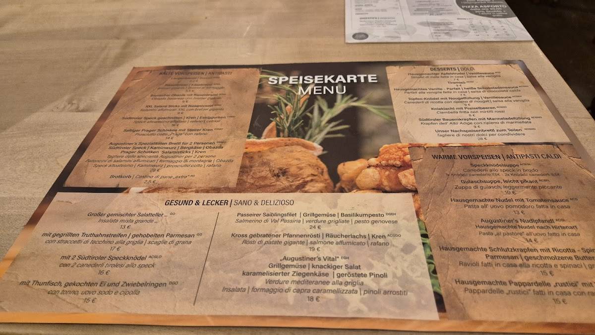 Menu di Augustiner in Meran Wirtshaus & Suites 