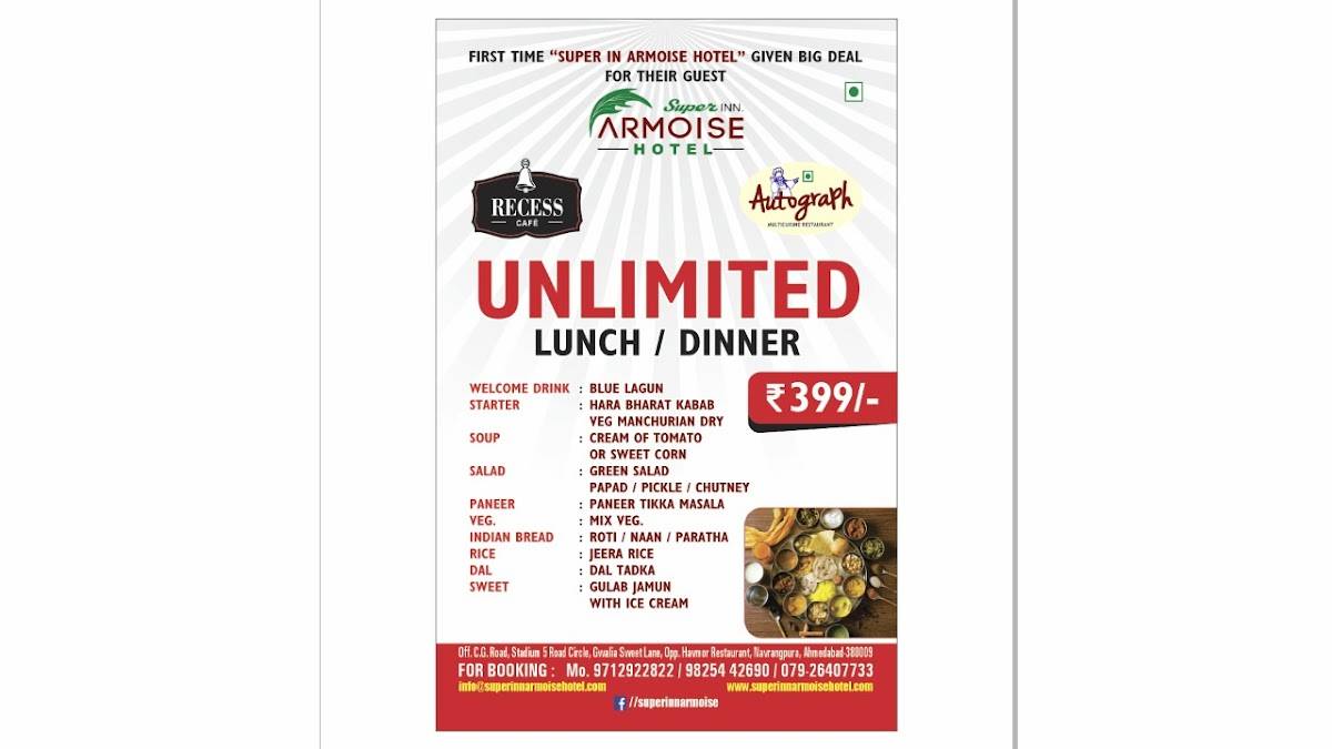 Autograph Restaurant menu