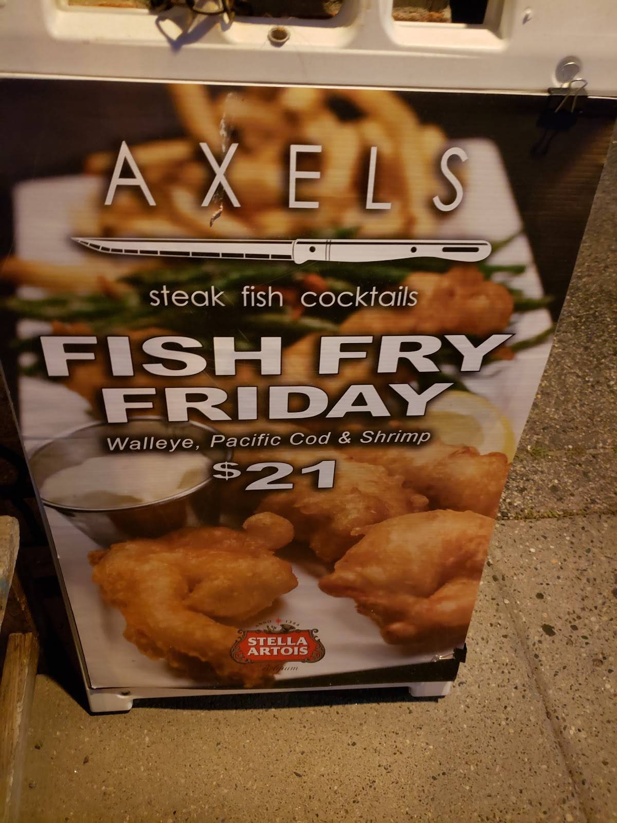Menu at Axel's Restaurant Mendota, Mendota