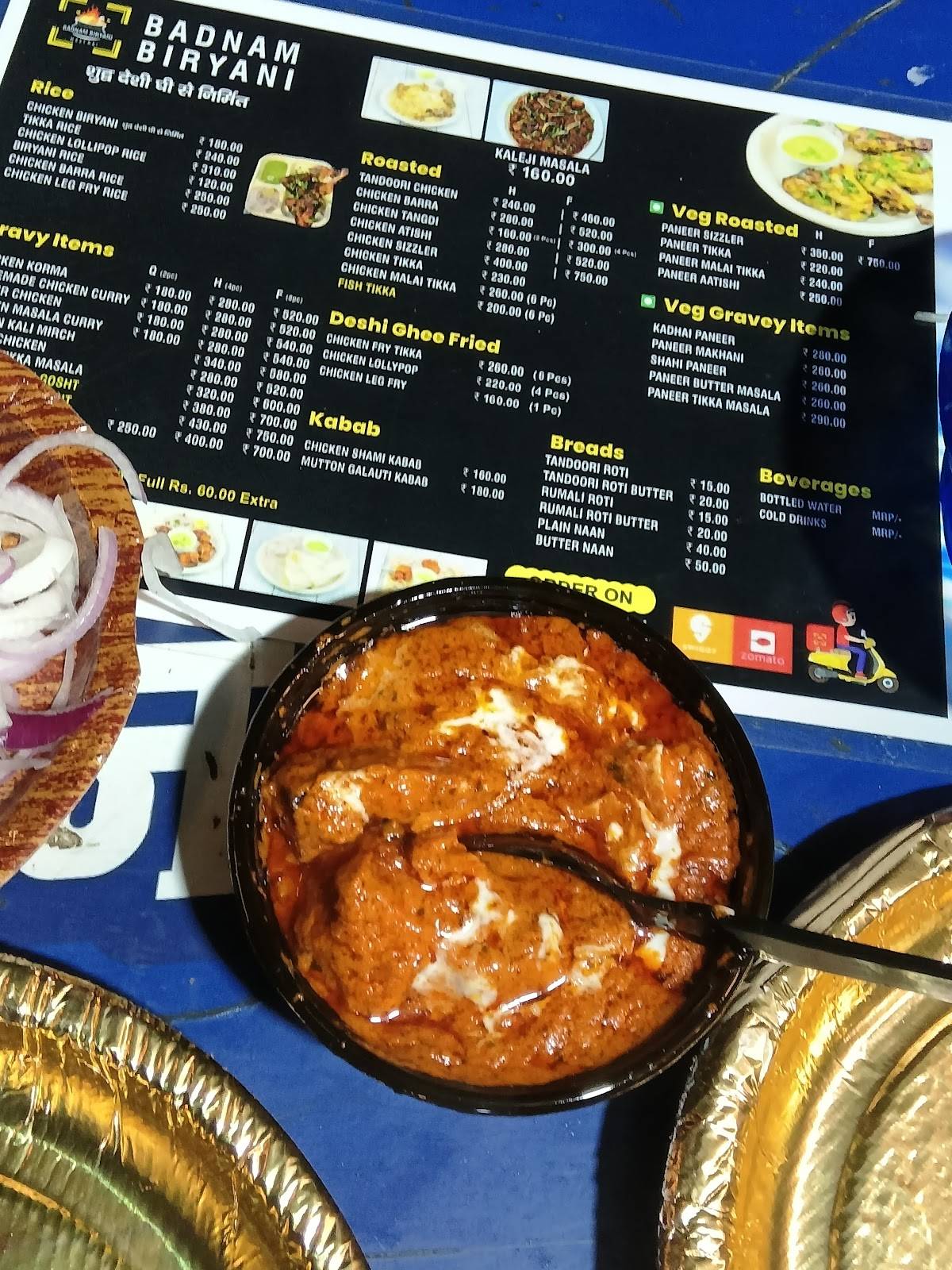 BADNAM BIRYANI menu