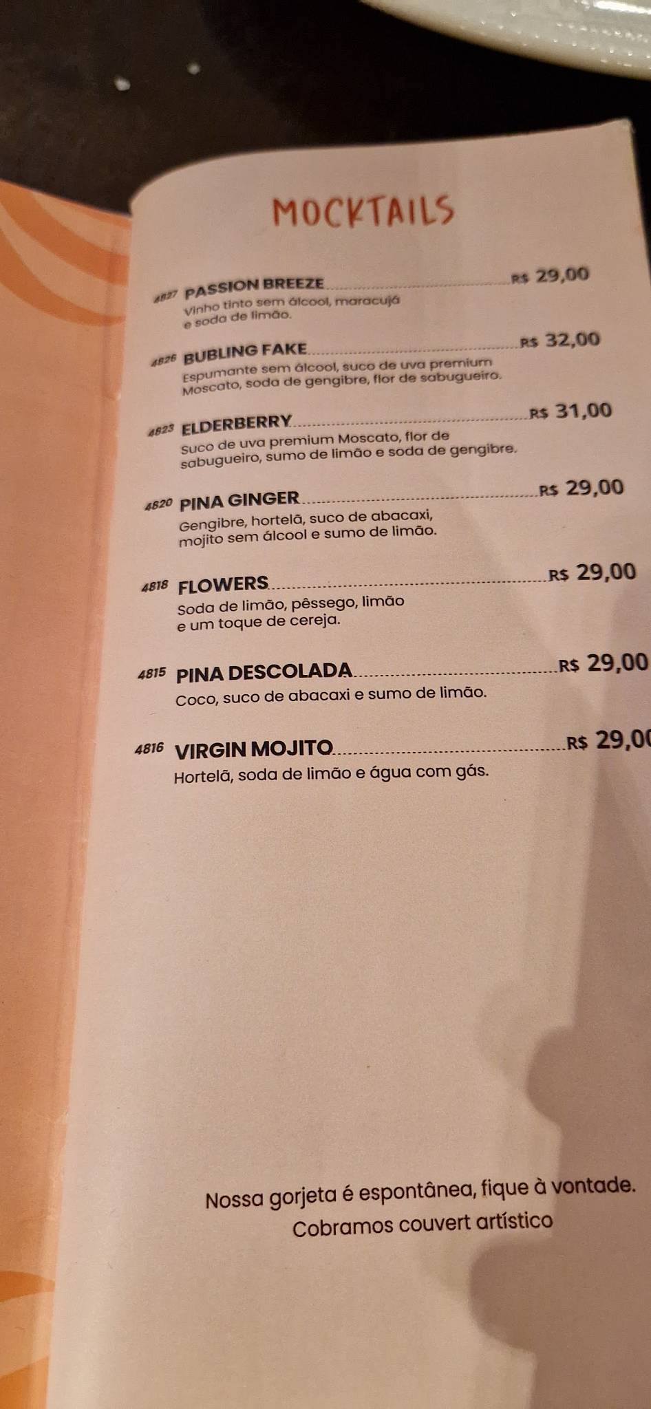 Cabaña del Primo Jardins cardápio