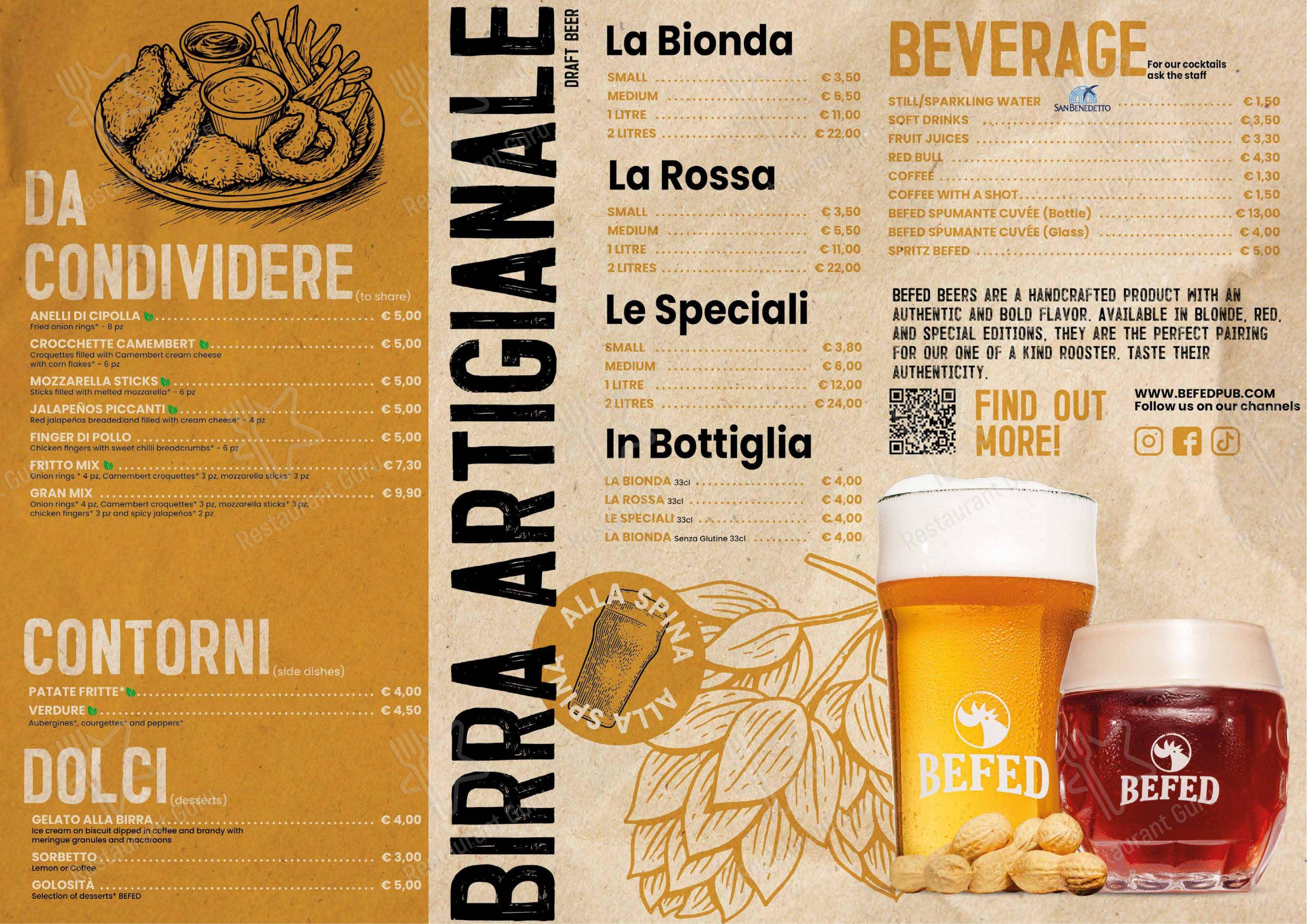 BEFED Rimini in Rimini - Menu