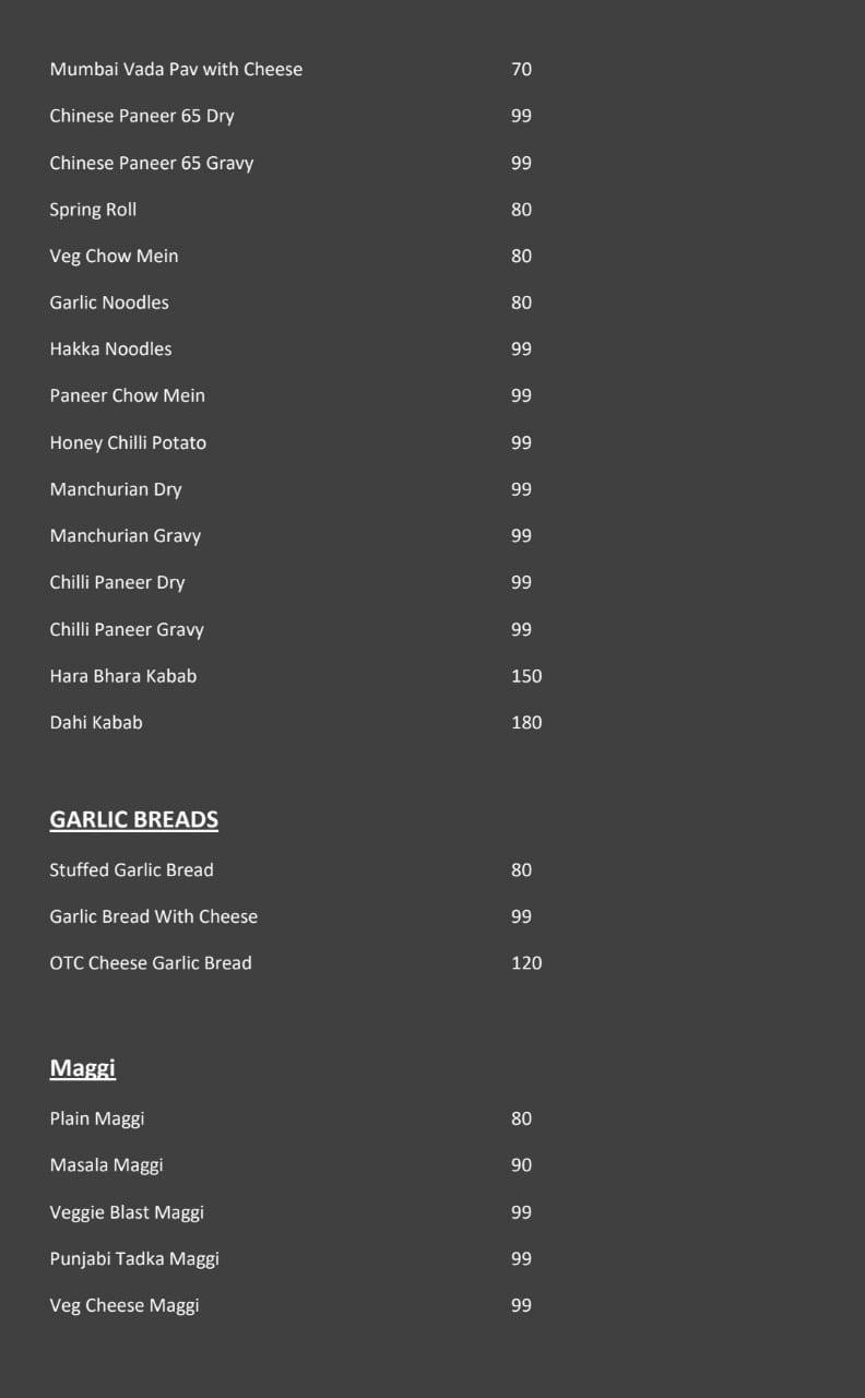 Burger Box menu