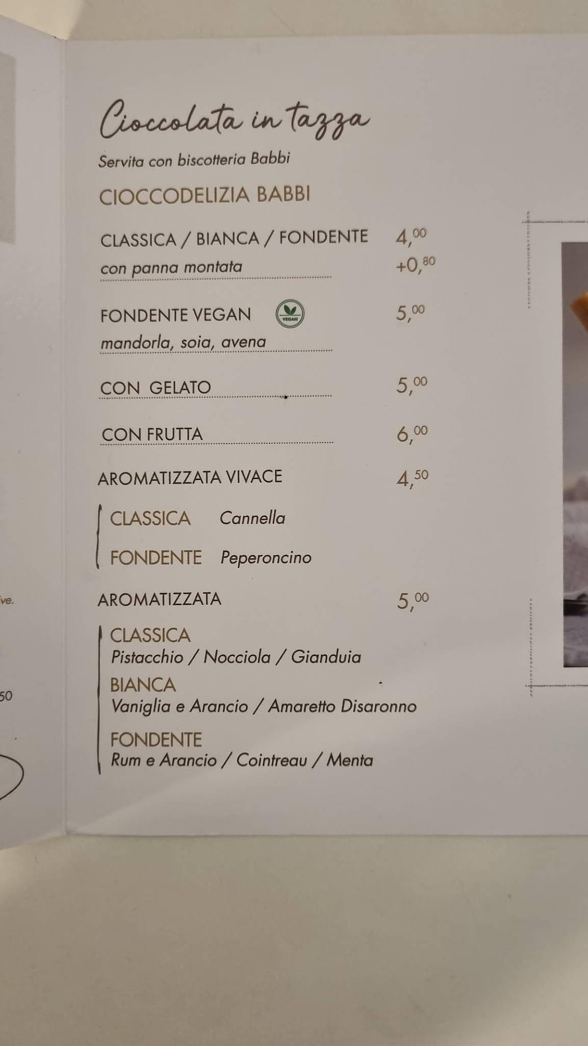 Menu di Babbi Cafè 