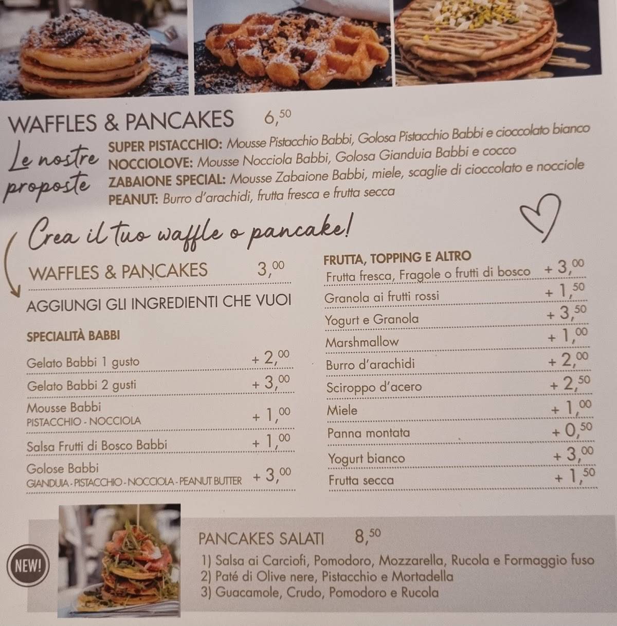 Menu di Babbi Cafè 