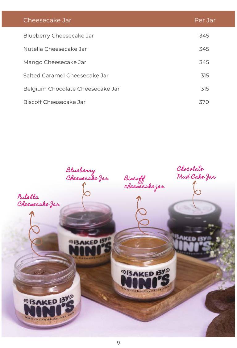 Baked by Nini's - Kudasan menu